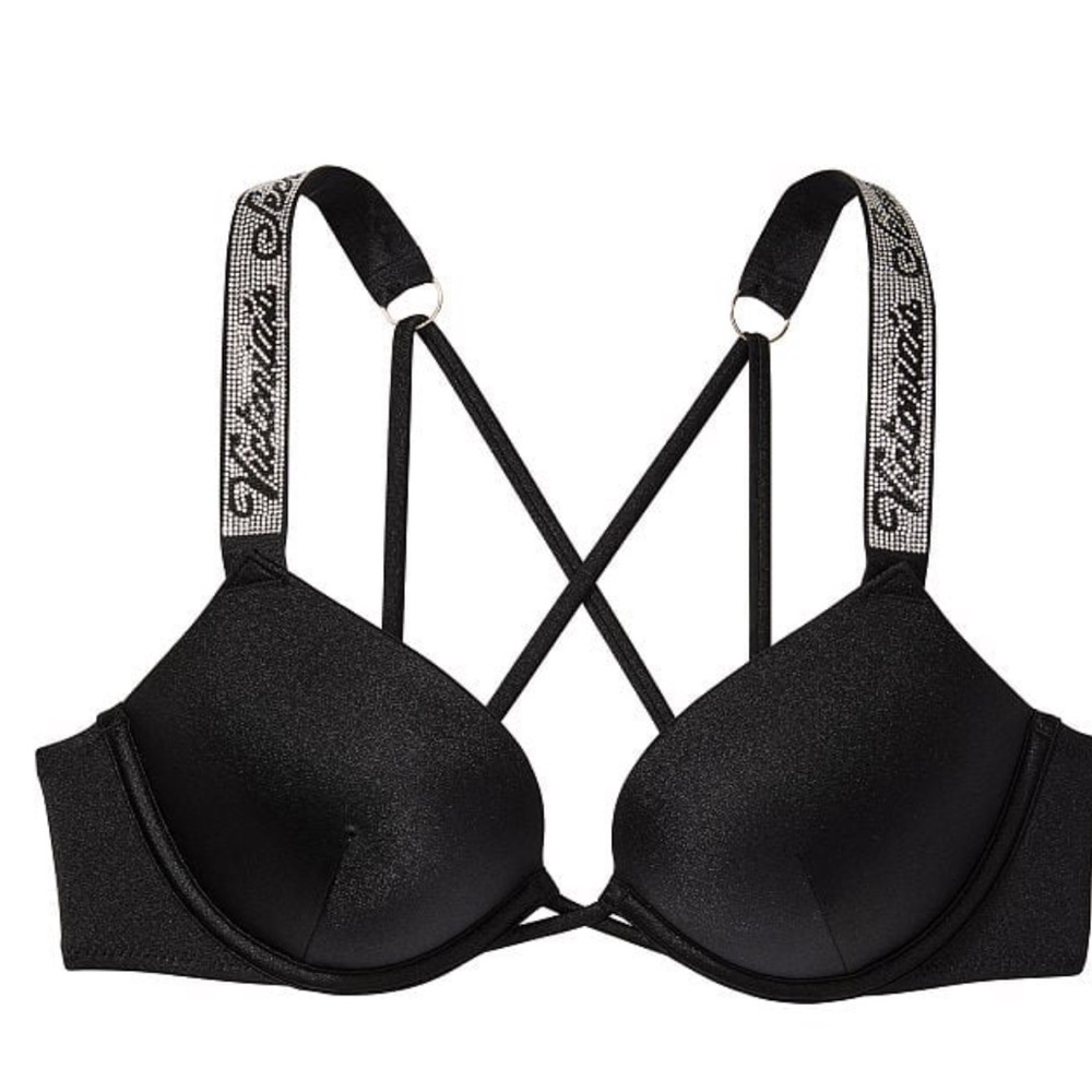 VICTORIA'S SECRET SWIM
Shine Strap Bombshell Add-2-Cups Push-Up Bikini Top